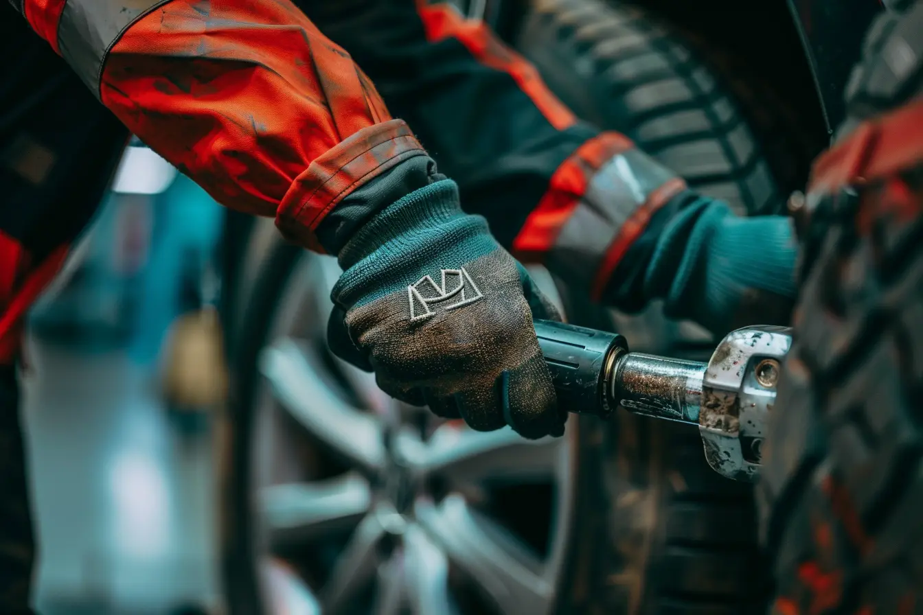 Het bewerken van een autoband